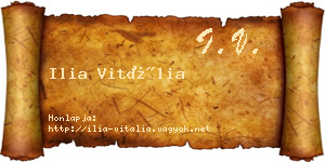 Ilia Vitália névjegykártya